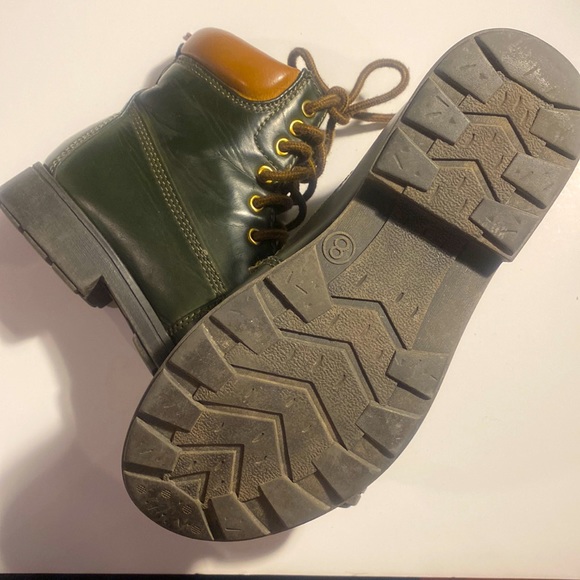 Green Lace-up Combat Boot’s - Picture 3 of 3